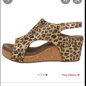 Corkys Animal Print Wedges with Cork Sole